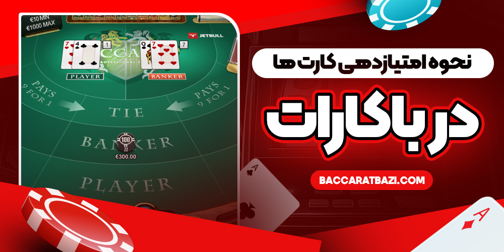 نحوه امتیازدهی کارت‌ ها در باکارات